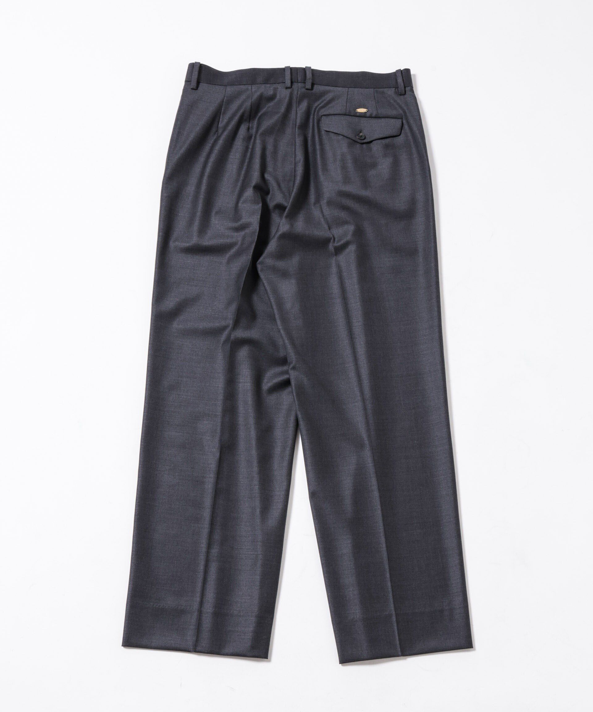 nano･universe「｢ASSEMBLANC｣シルクブレンドクリースワイドトラウザー」|チノ|