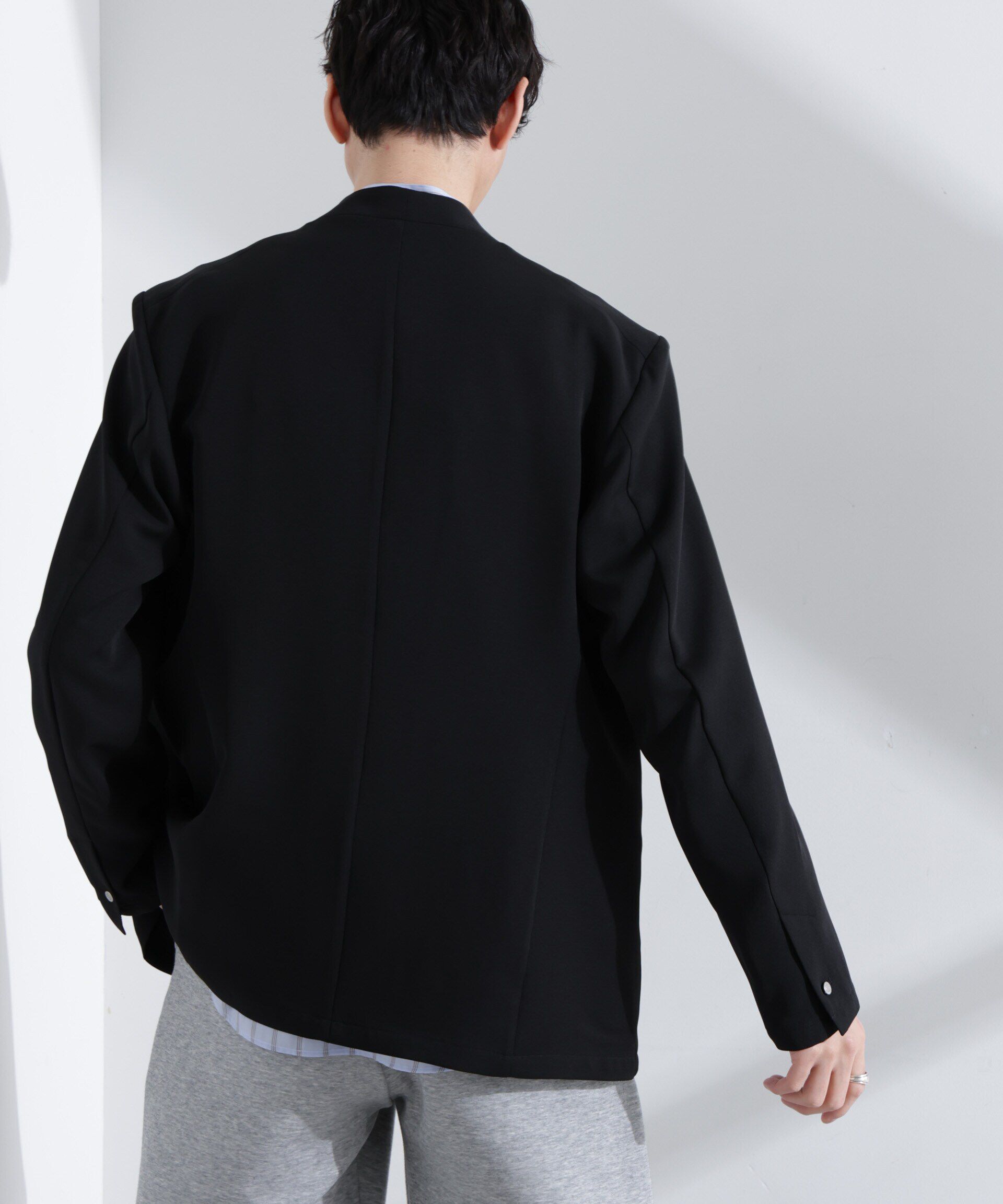 nano･universe「Epoche ノーカラージャケット」|テーラードジャケット|