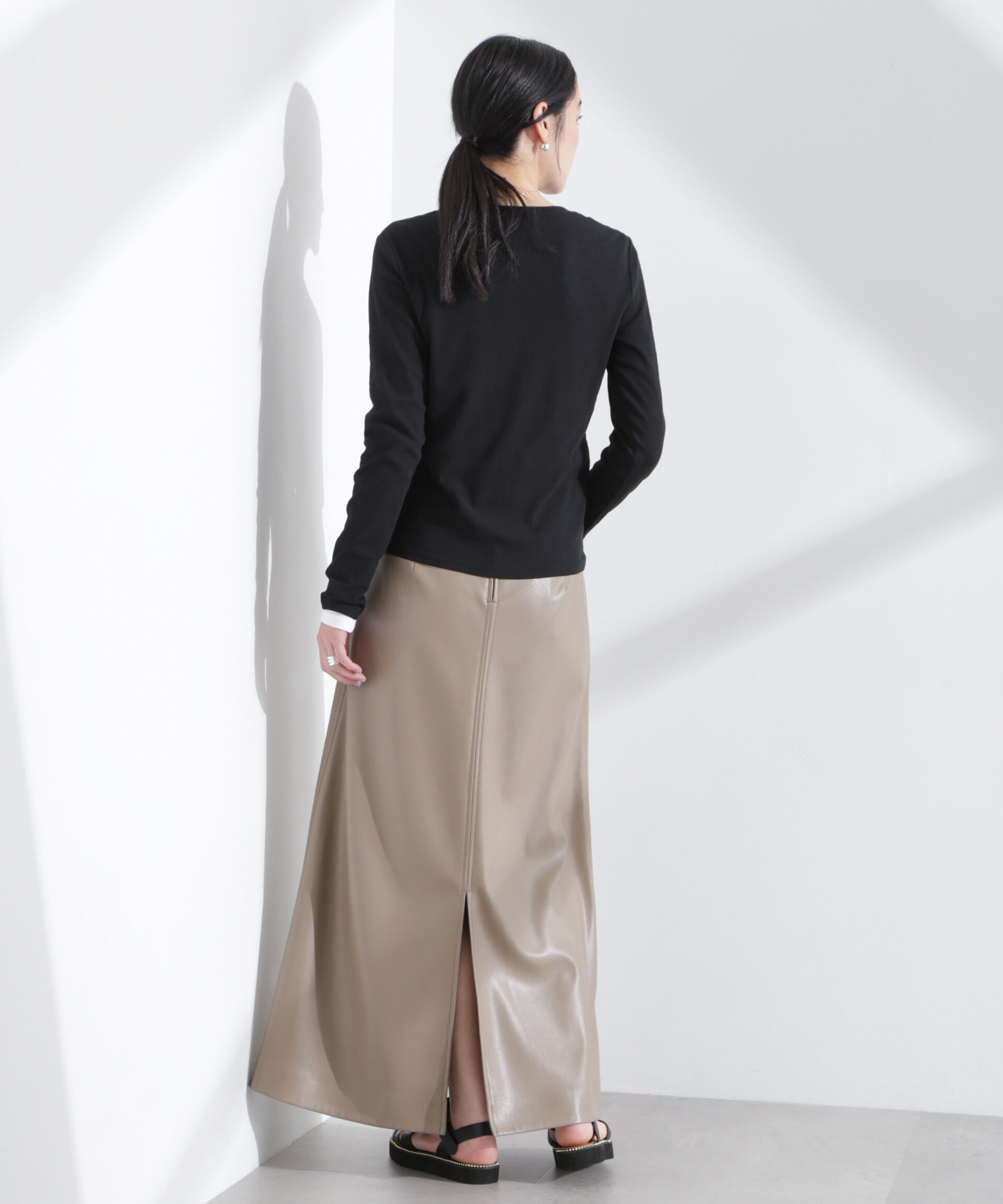 nano･universe「シアーリブヘンリーネックトップス」|Tシャツ・カットソー|