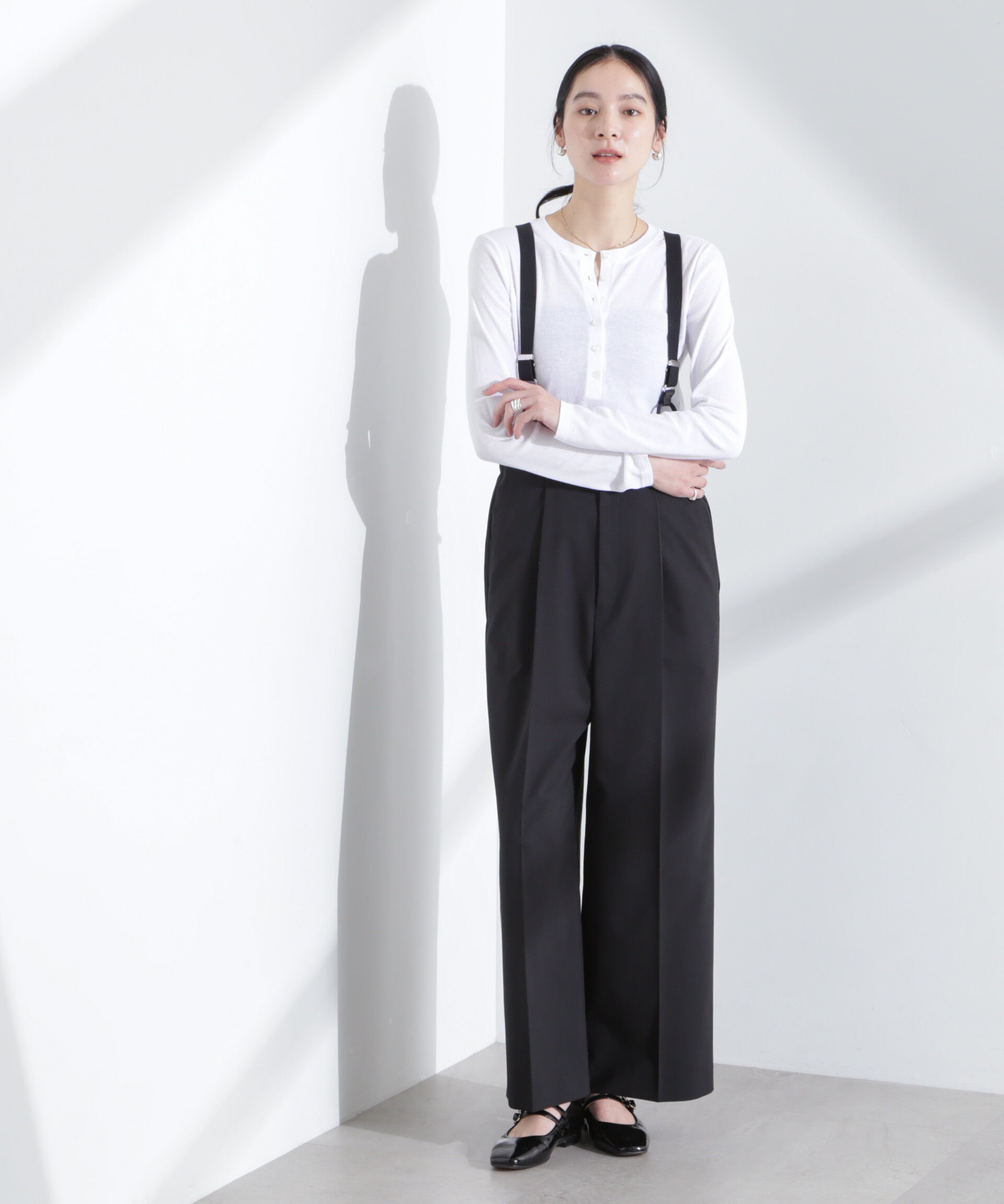 nano･universe「シアーリブヘンリーネックトップス」|Tシャツ・カットソー|