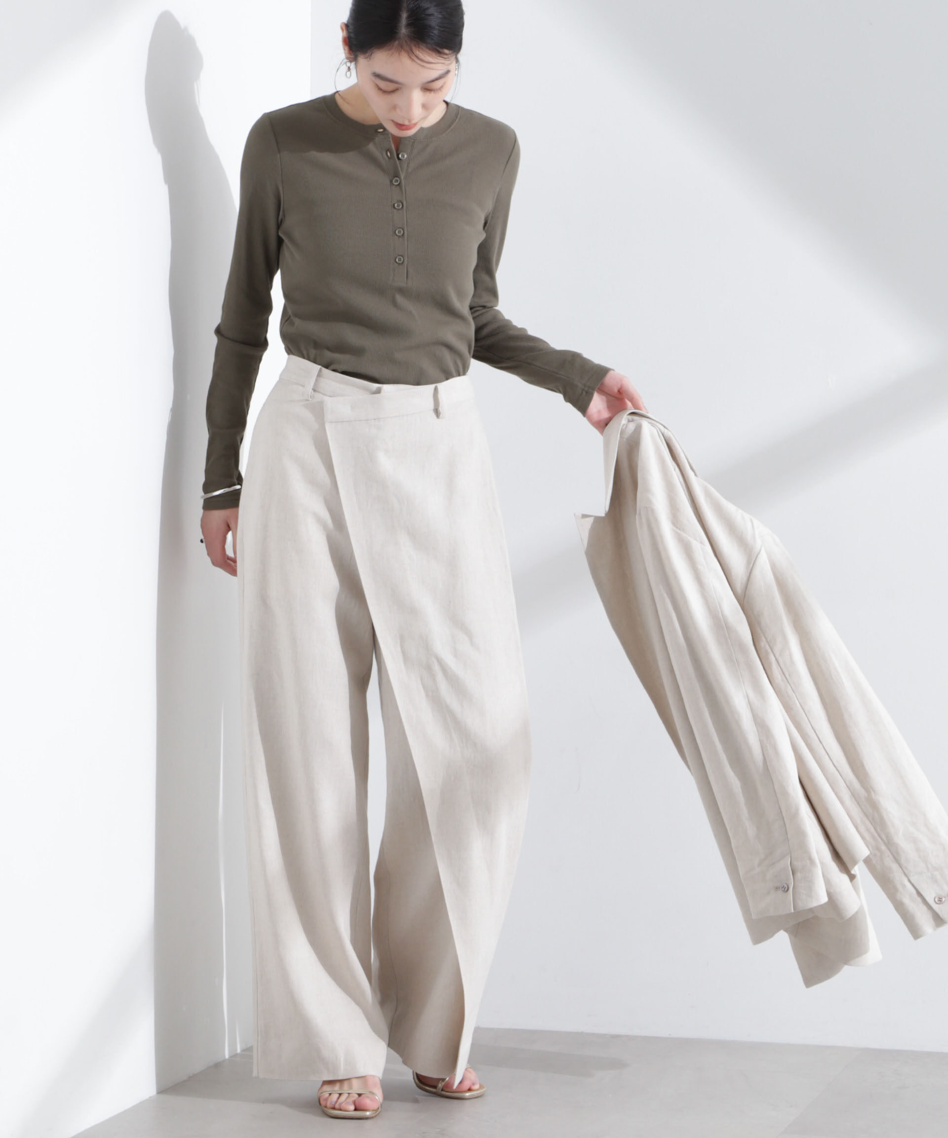 nano･universe「シアーリブヘンリーネックトップス」|Tシャツ・カットソー|