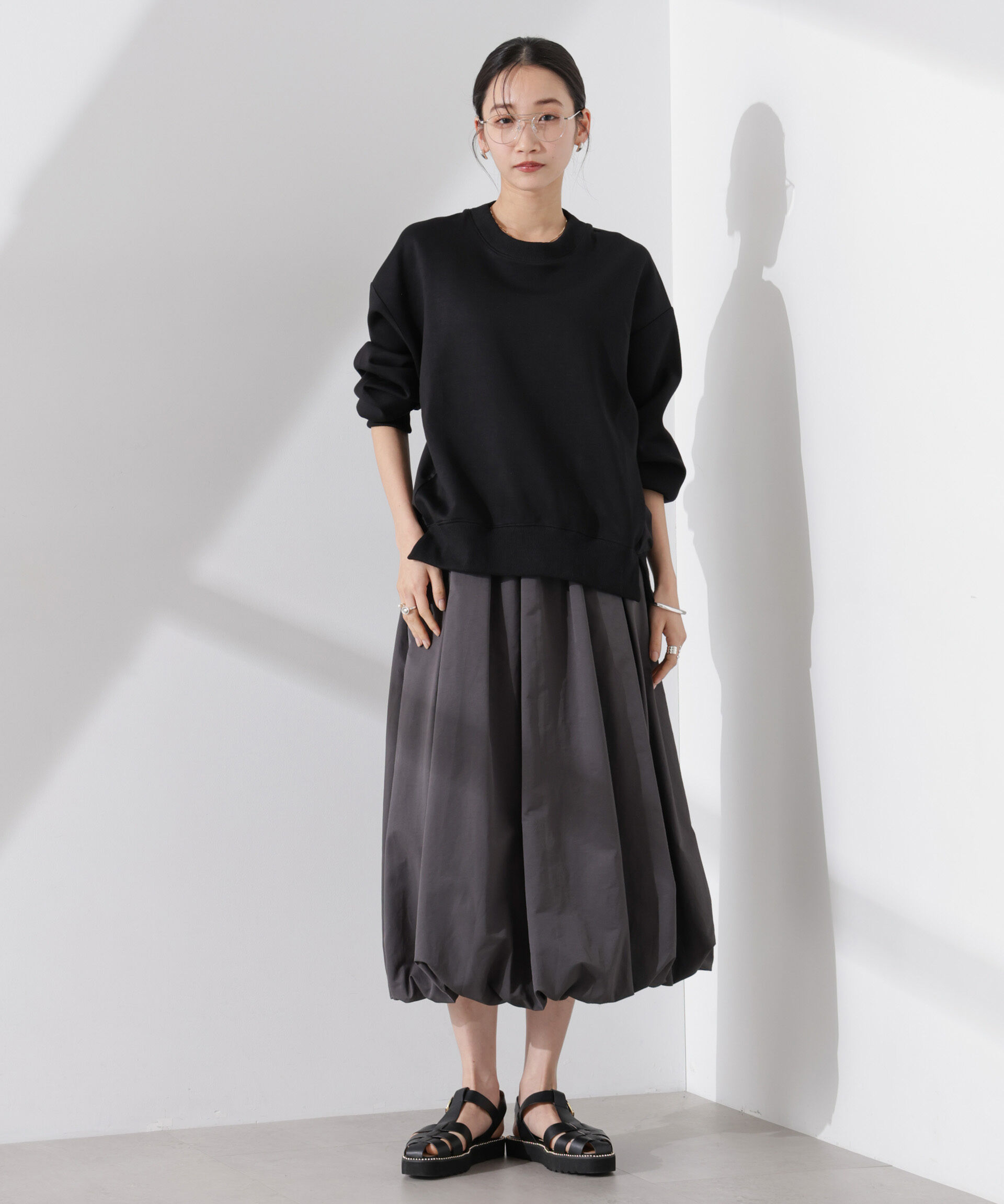 nano･universe「布帛コンビポンチカットトップス」|Tシャツ・カットソー|