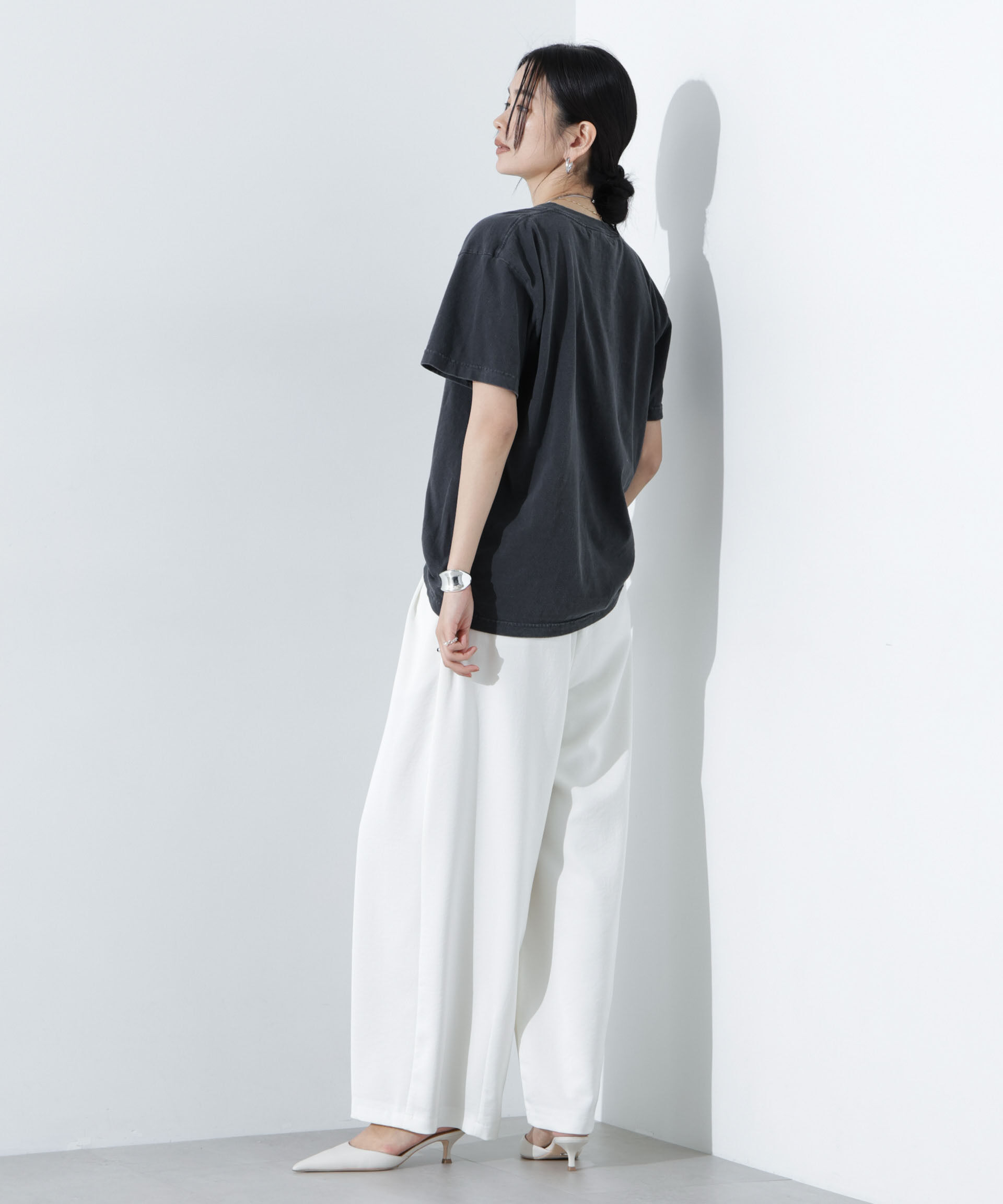 nano･universe「GOOD ROCK SPEED/AC/DC プリントTシャツ チャコール」|Tシャツ・カットソー|