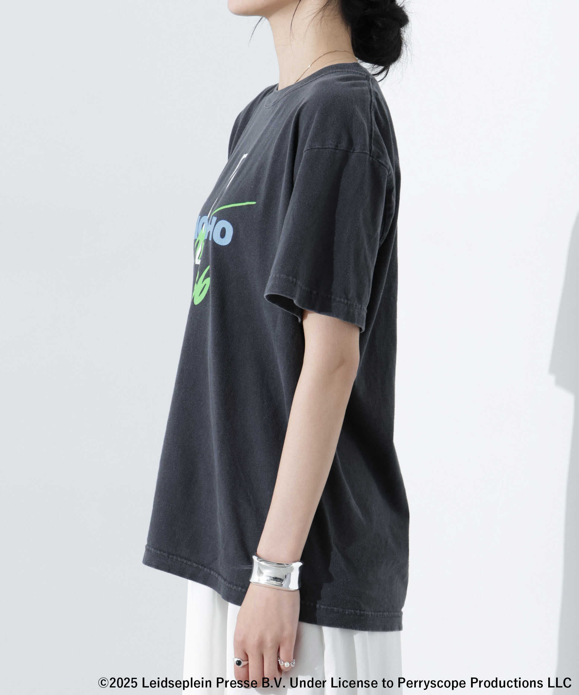 nano･universe「GOOD ROCK SPEED/AC/DC プリントTシャツ チャコール」|Tシャツ・カットソー|