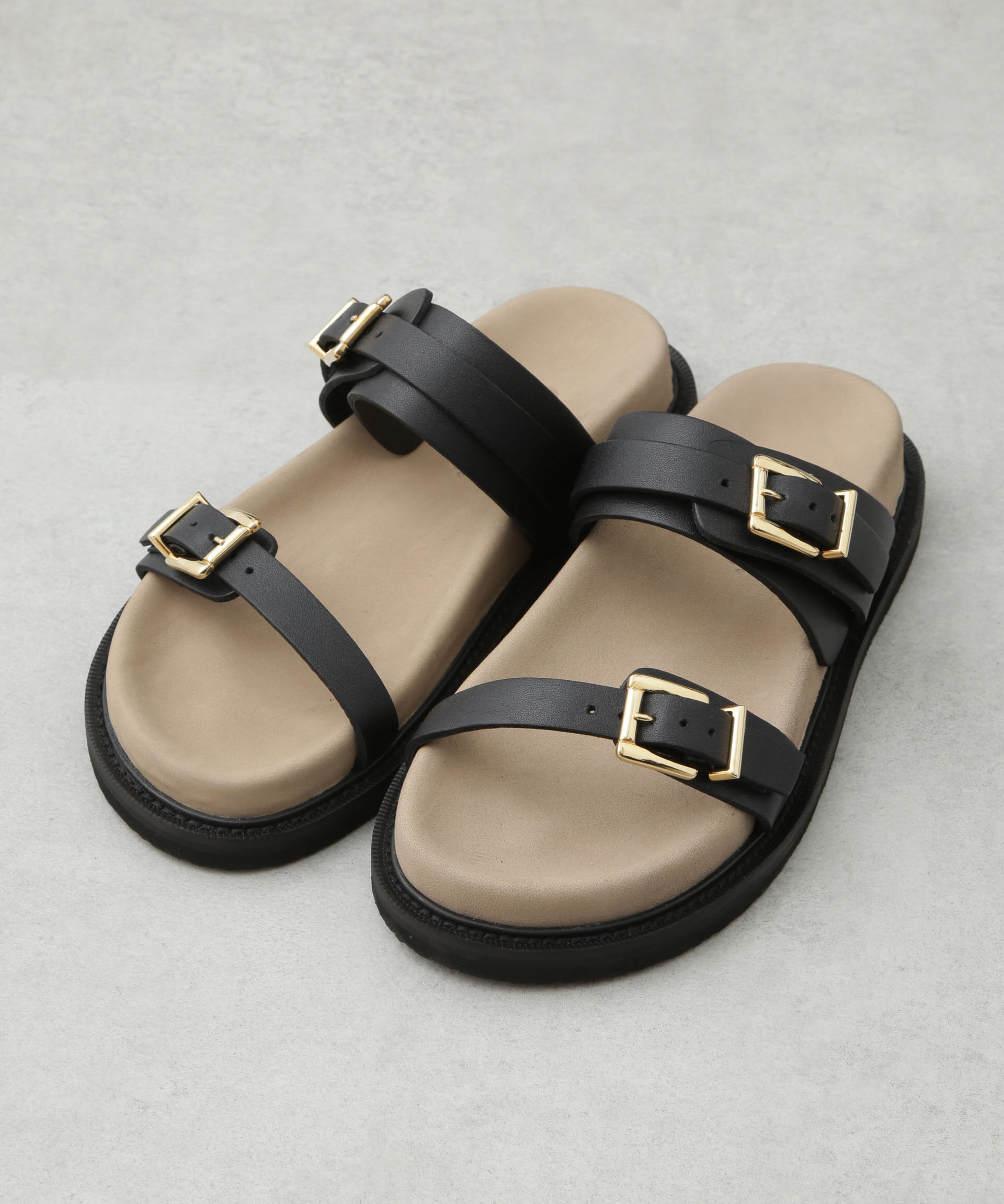 nano･universe「CAMINANDO/DOUBLE BUCKLE SANDALS」|サンダル|