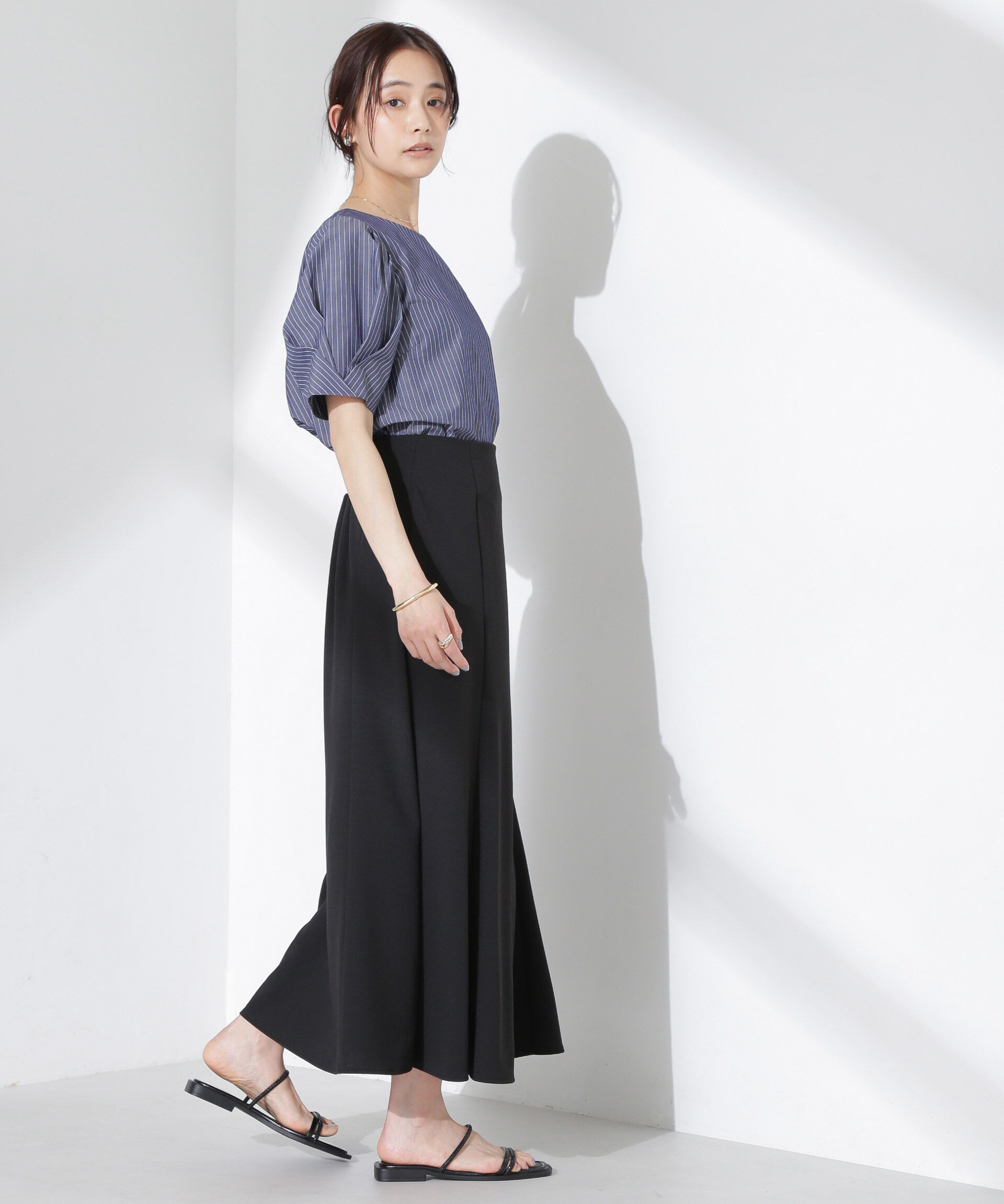 nano･universe「変形スリーブプルオーバーブラウス」|シャツ・ブラウス|