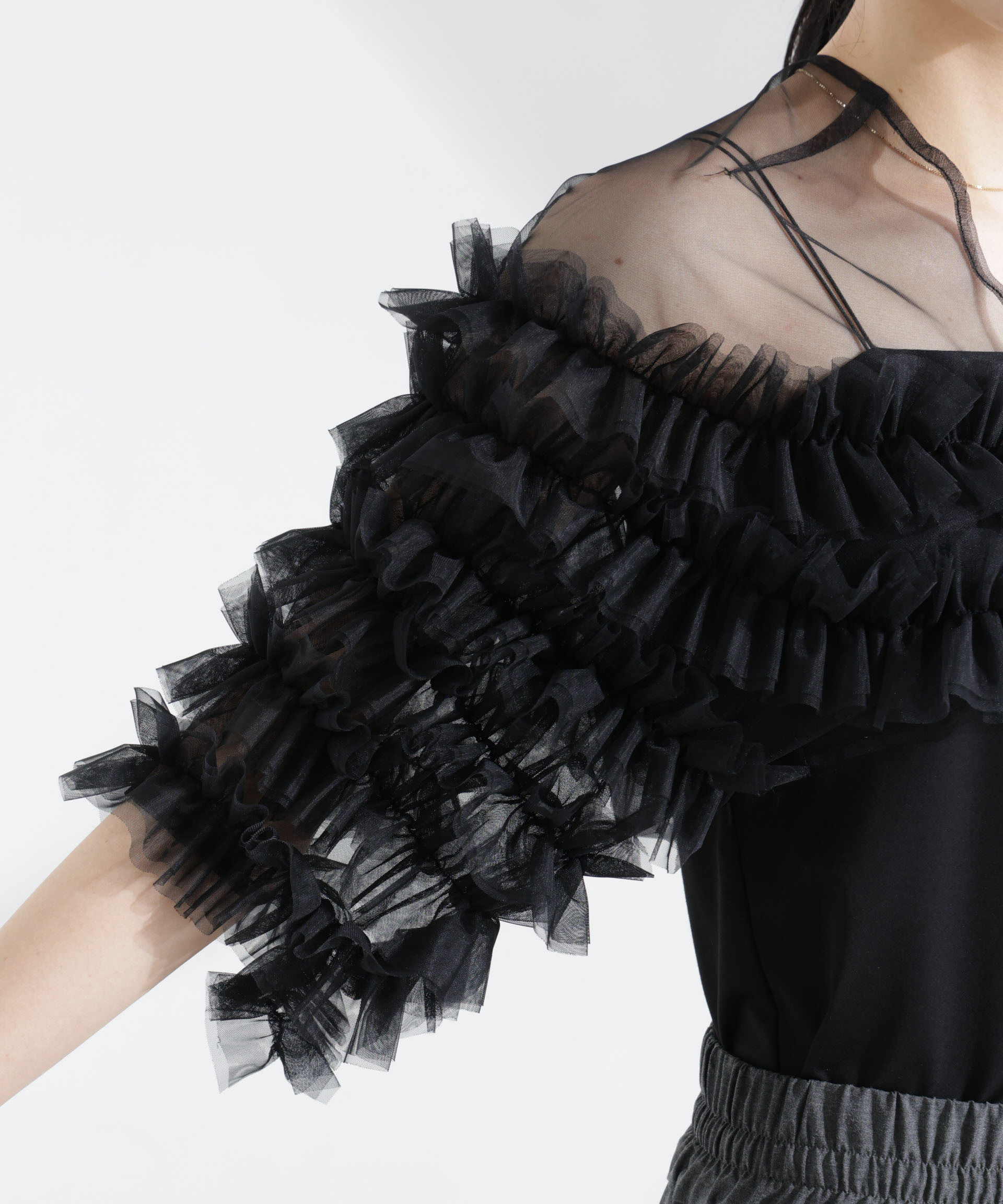 nano･universe「troisieme chaco/チュールボレロ」|シャツ・ブラウス|