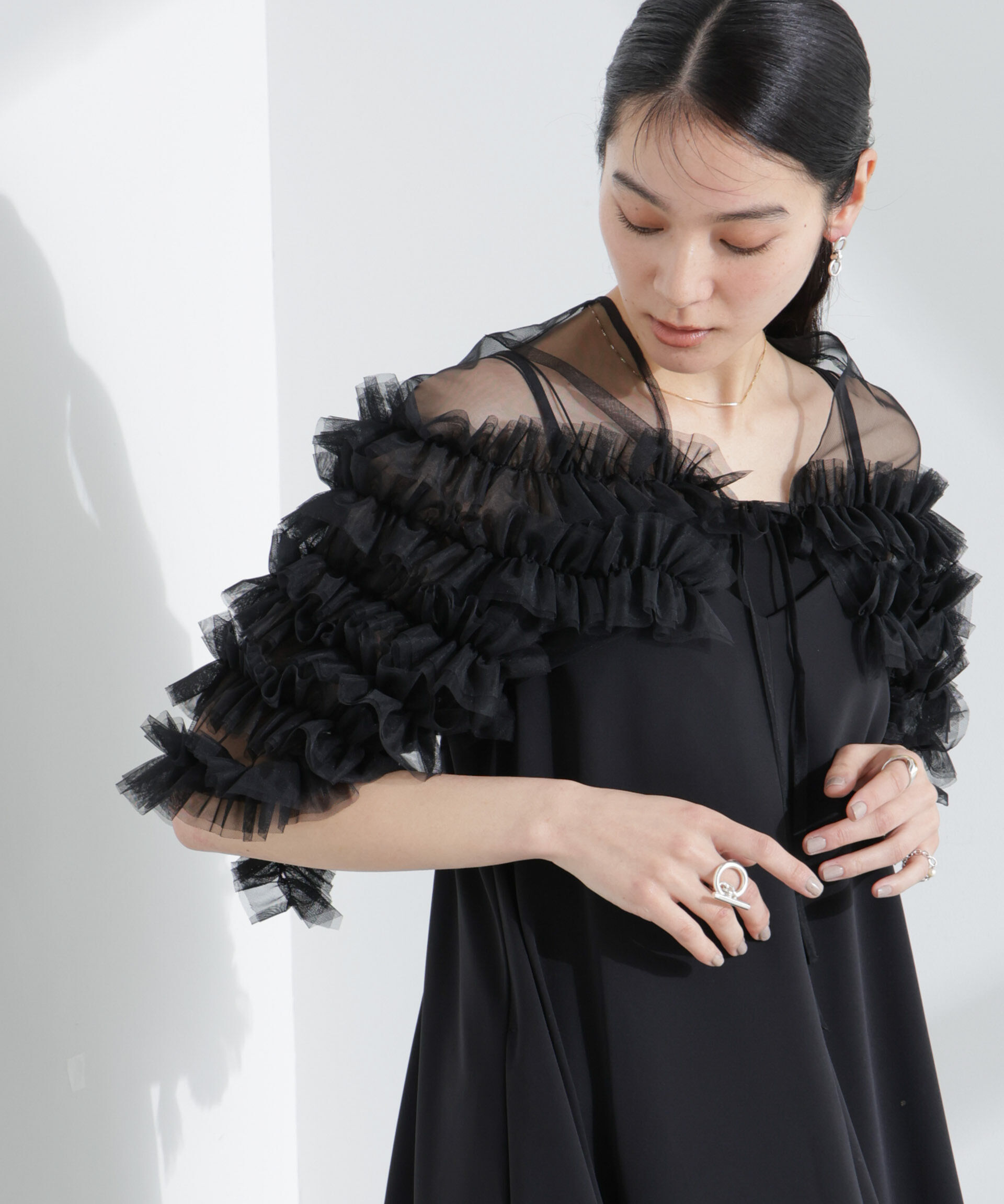 nano･universe「troisieme chaco/チュールボレロ」|シャツ・ブラウス|