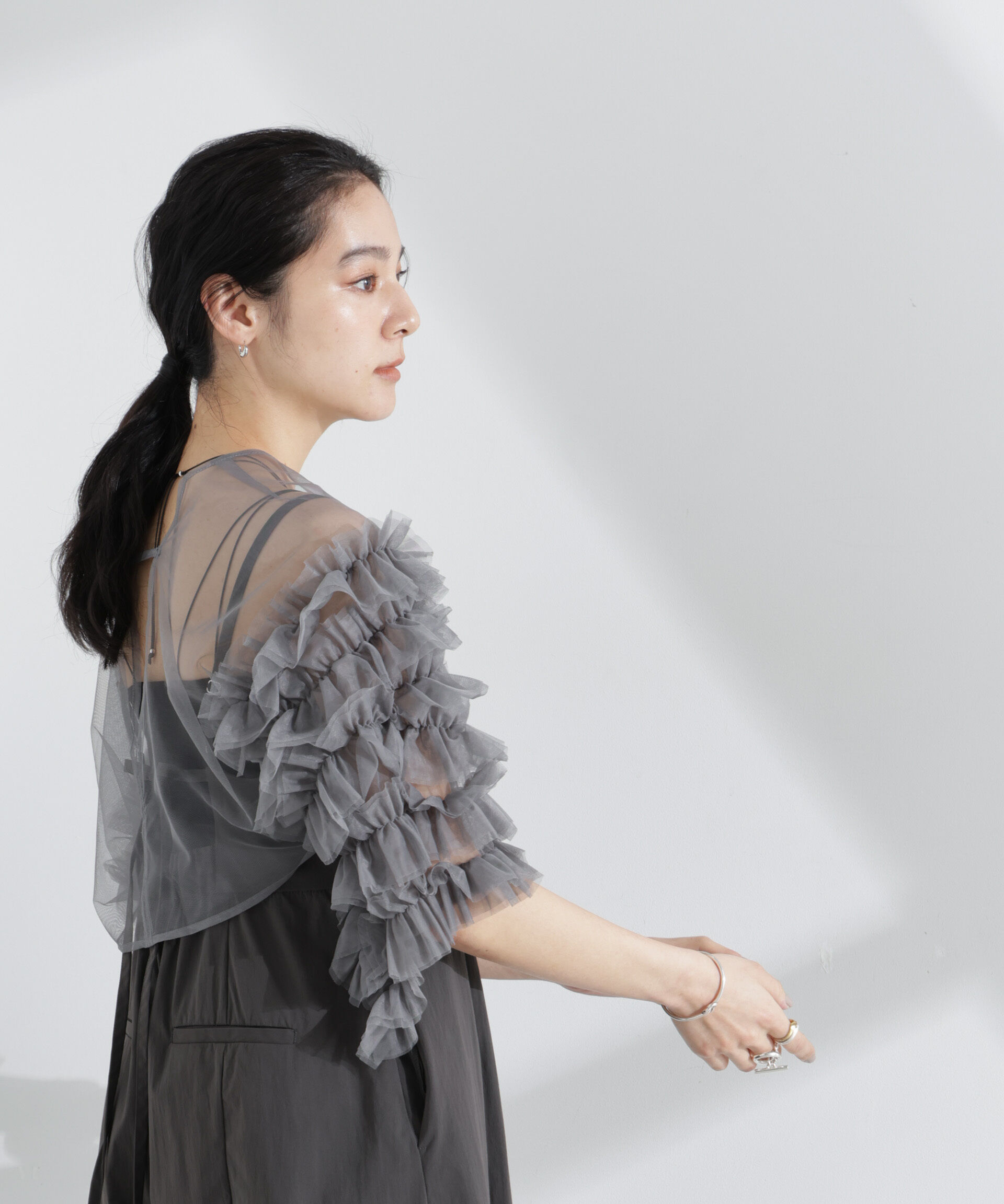 nano･universe「troisieme chaco/チュールボレロ」|シャツ・ブラウス|