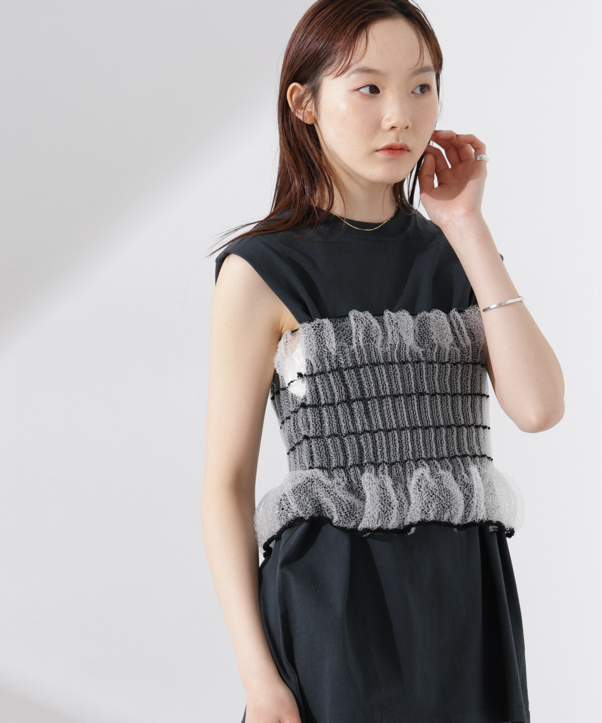 nano･universe「ODAKHA/clear specter tube top」|ニット・セーター|