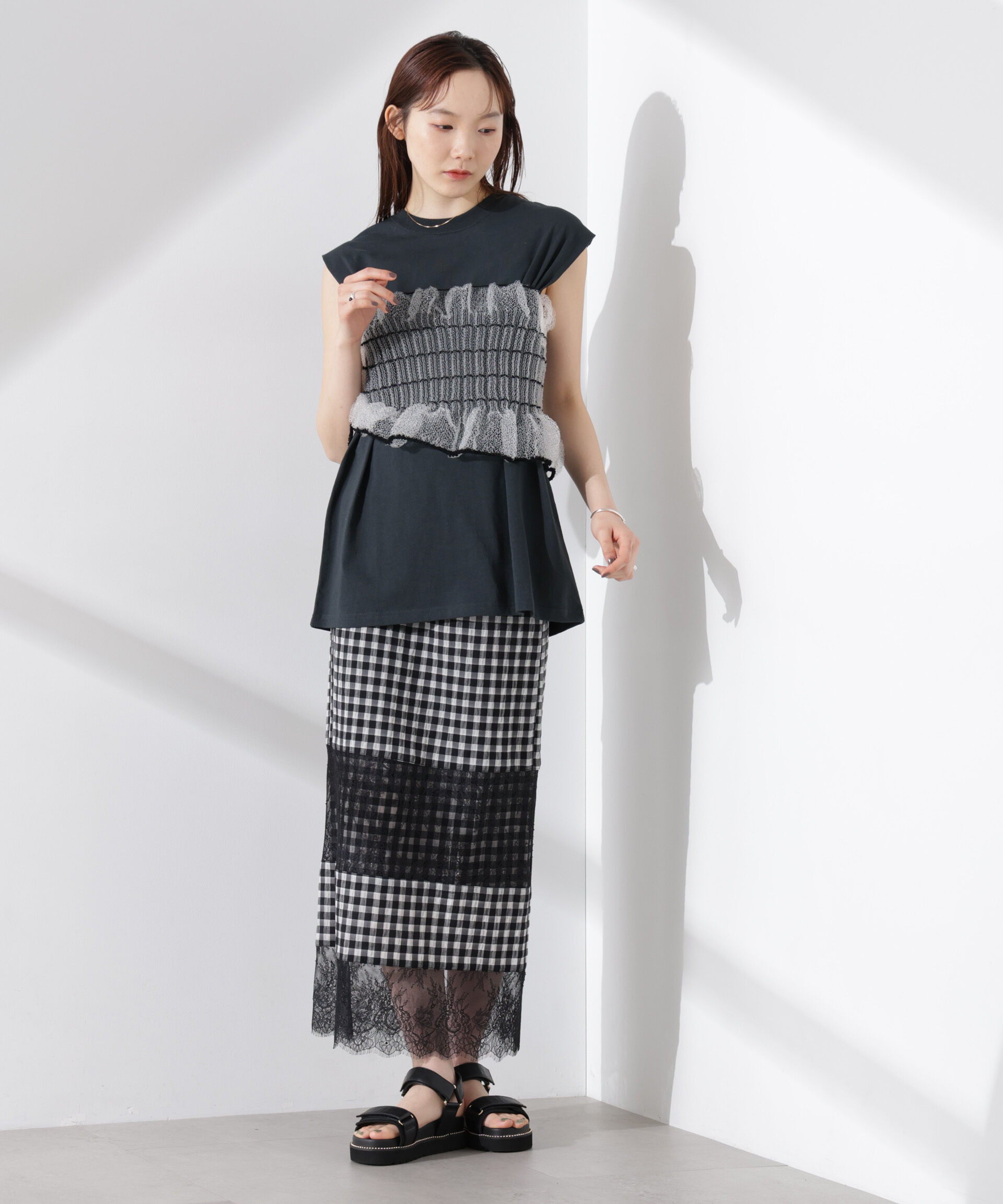 nano･universe「ODAKHA/clear specter tube top」|ニット・セーター|