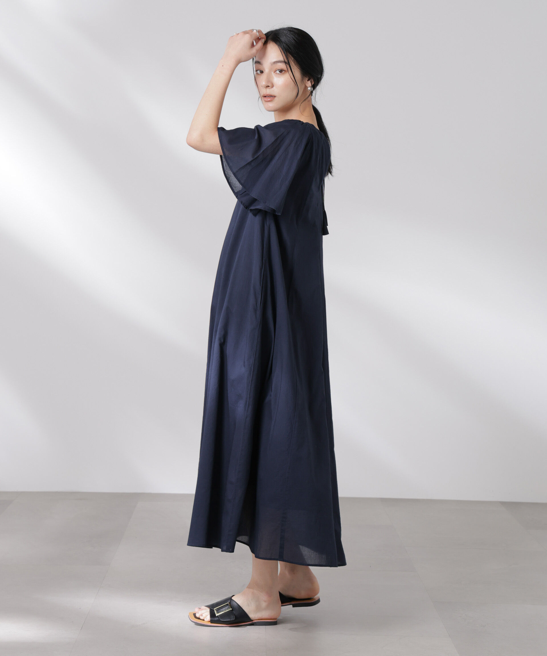 nano･universe「made in india コットンフレアワンピース」|ワンピース|