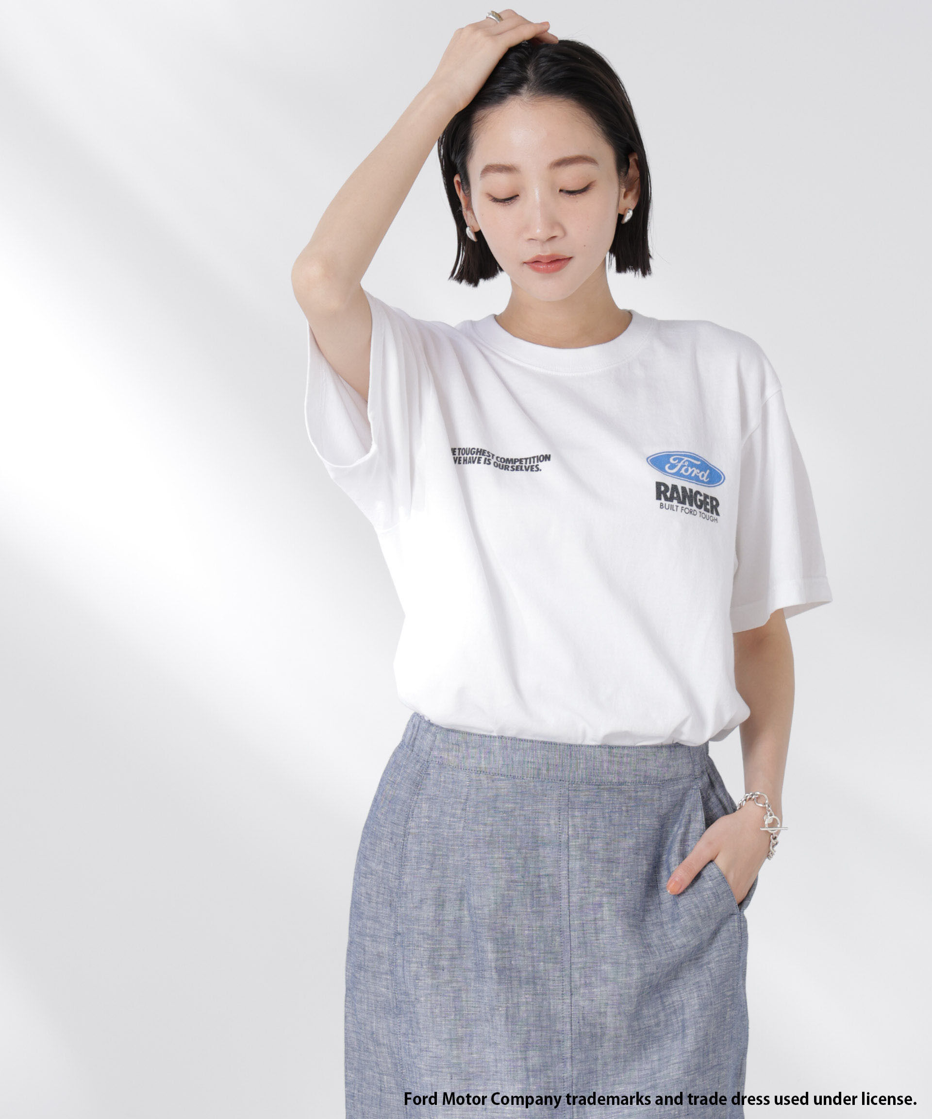 nano･universe「GOOD ROCK SPEED/Ford Tシャツ ホワイト」|Tシャツ・カットソー|