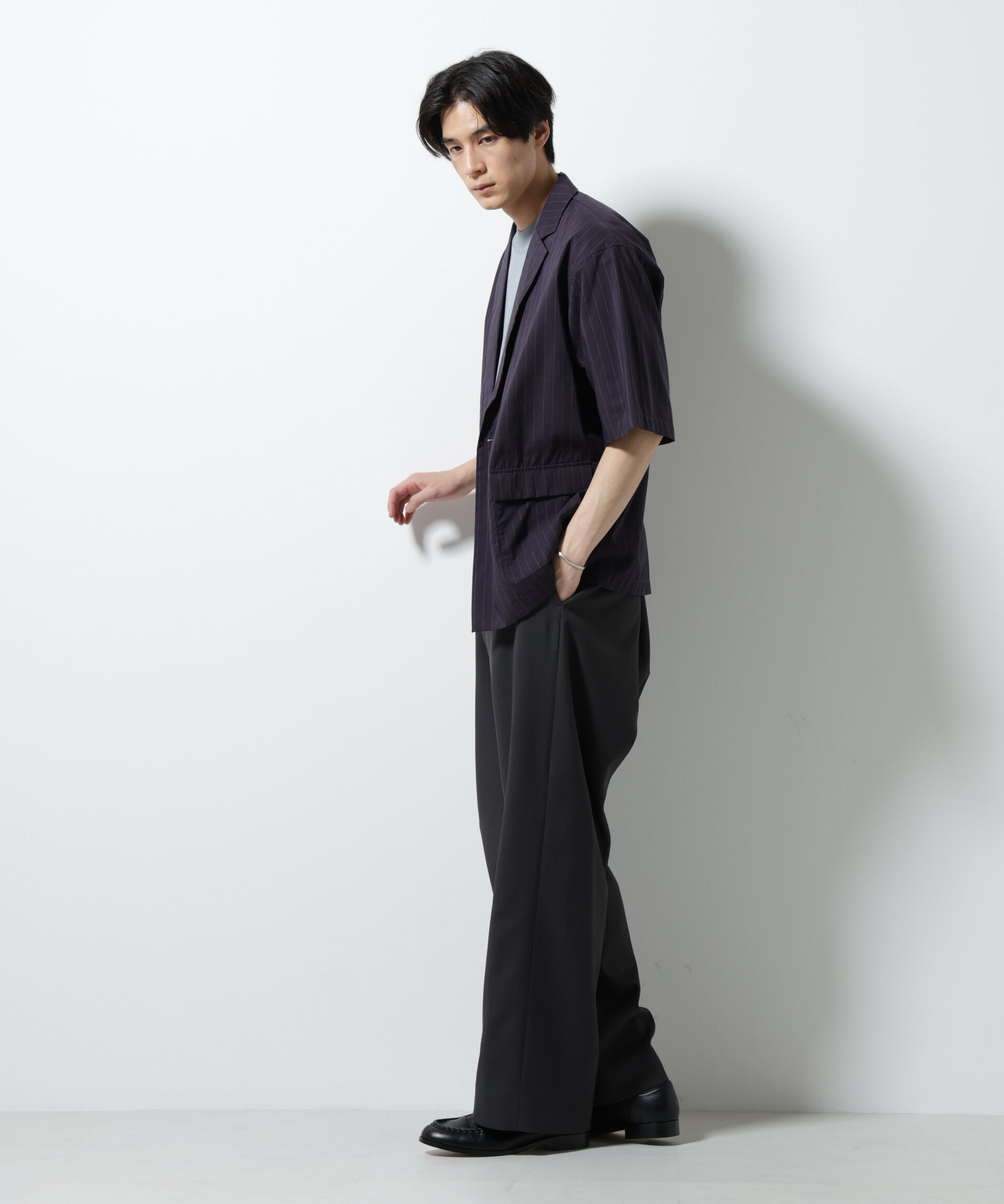 nano･universe「TEXBRID(R)シャツジャケット 半袖」|テーラードジャケット|