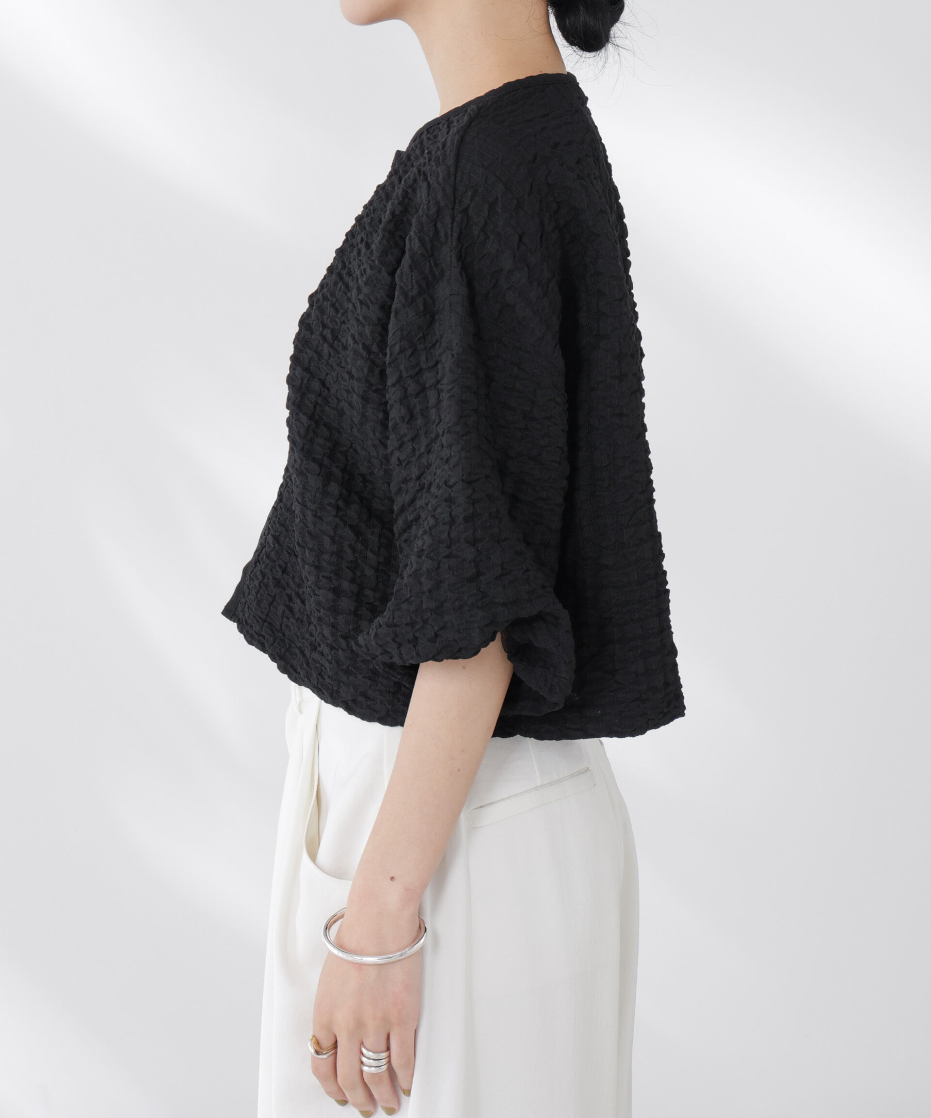 nano･universe「フクレシャーリングzipカーディガン」|Tシャツ・カットソー|