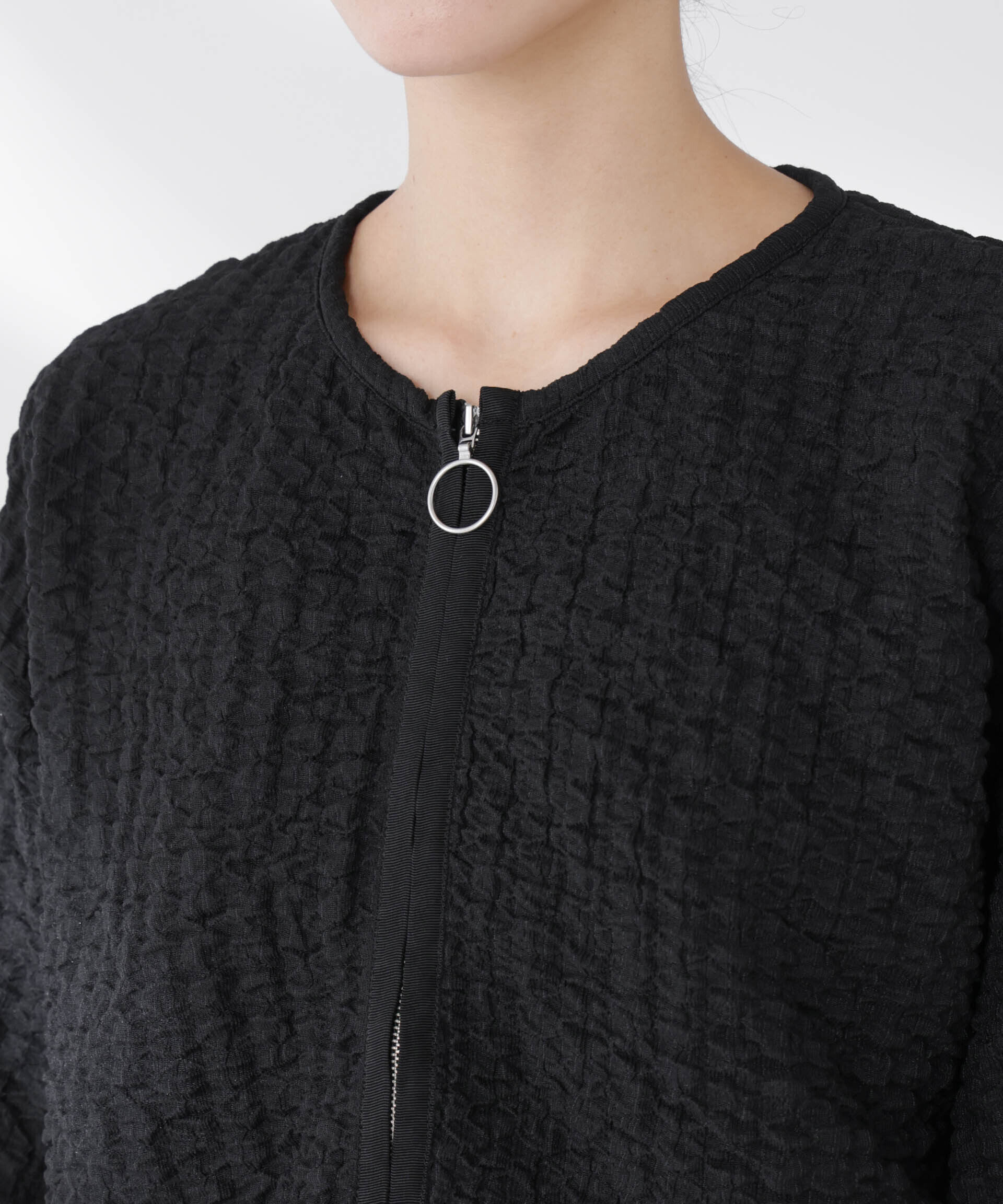 nano･universe「フクレシャーリングzipカーディガン」|Tシャツ・カットソー|