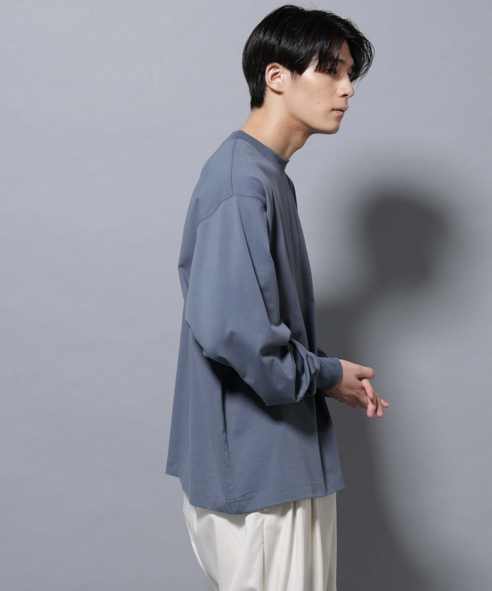 nano･universe「ビックシルエットワンポイントTシャツ 長袖」|Tシャツ・カットソー|