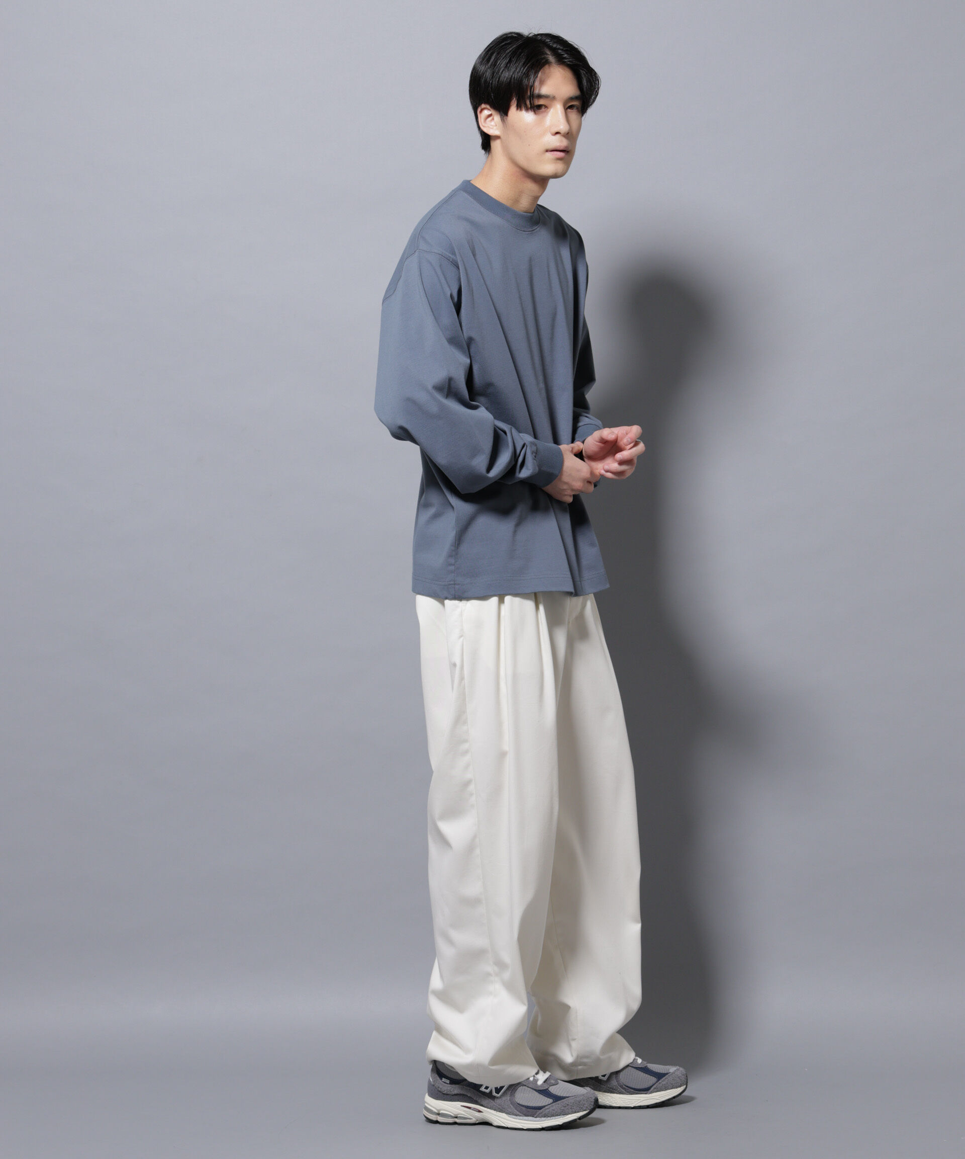 nano･universe「ビックシルエットワンポイントTシャツ 長袖」|Tシャツ・カットソー|