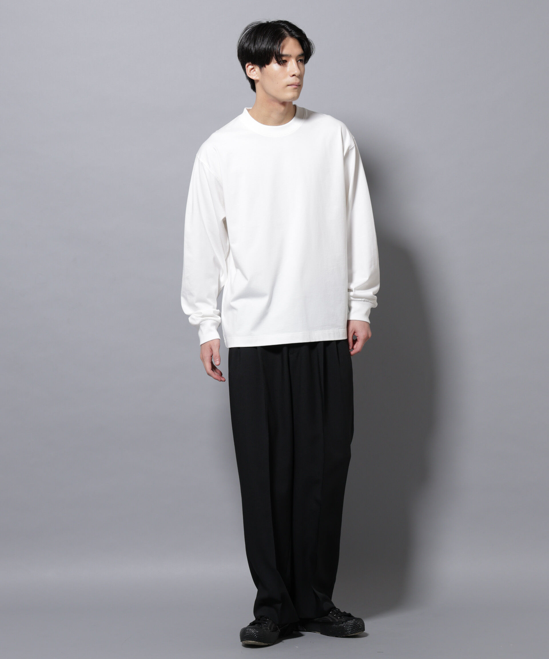 nano･universe「ビックシルエットワンポイントTシャツ 長袖」|Tシャツ・カットソー|