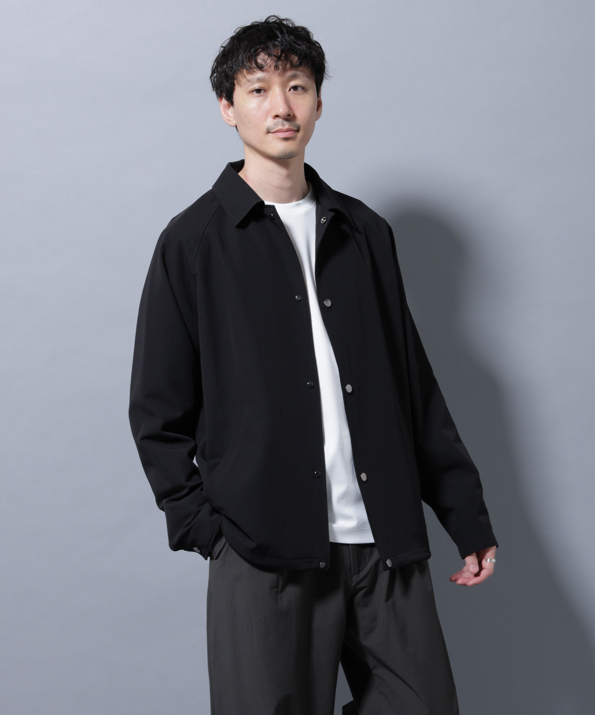 nano･universe「イタリアンドットリラックスコーチジャケット」|ブルゾン・スタジャン|