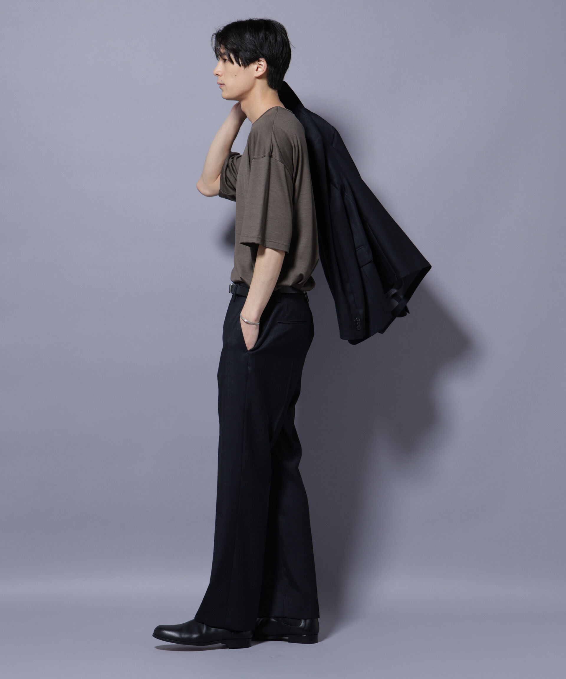 nano･universe「「N TROUSERS PREMIUM」ウールデニムストレートパンツ/STRETCH(セットアップ可)」|スーツ|