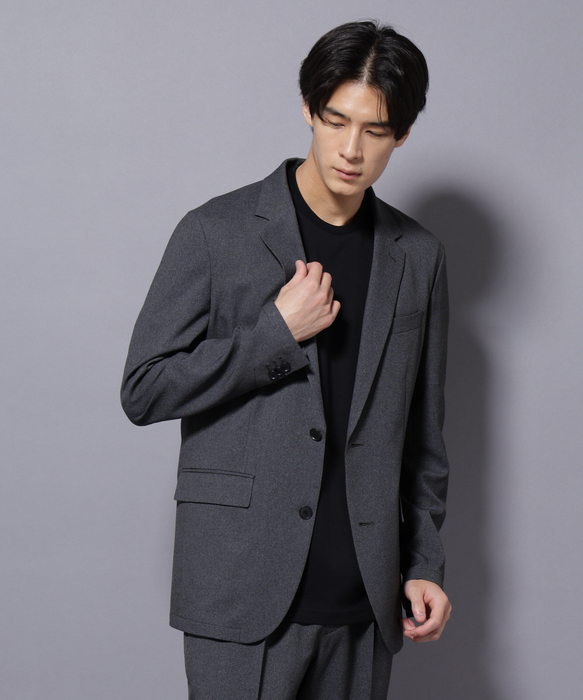 nano･universe「｢Damerino｣LANATEC(R)シャークスキンセットアップ防シワ形態安定」|スーツ|