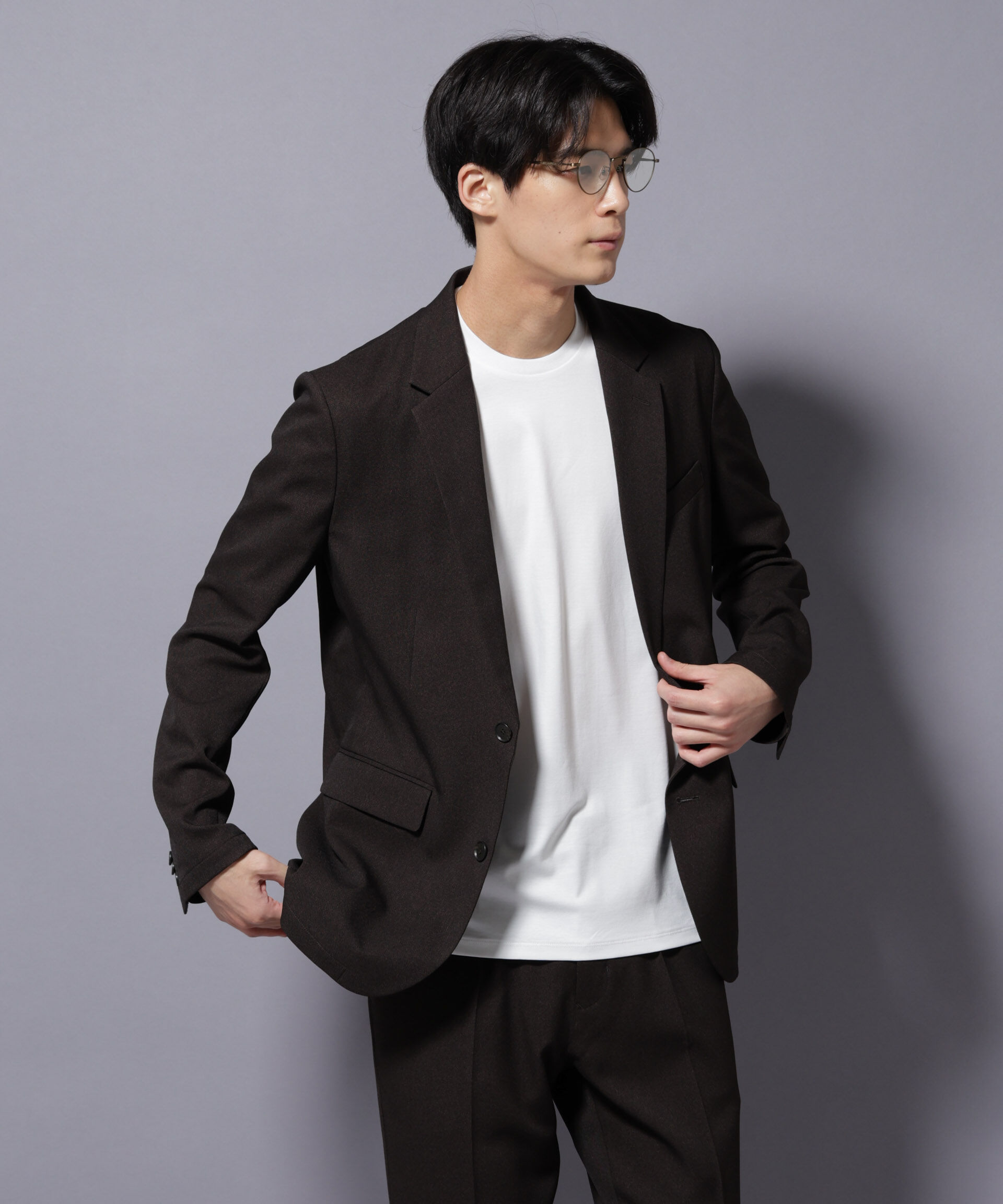 nano･universe「｢Damerino｣LANATEC(R)シャークスキンセットアップ防シワ形態安定」|スーツ|