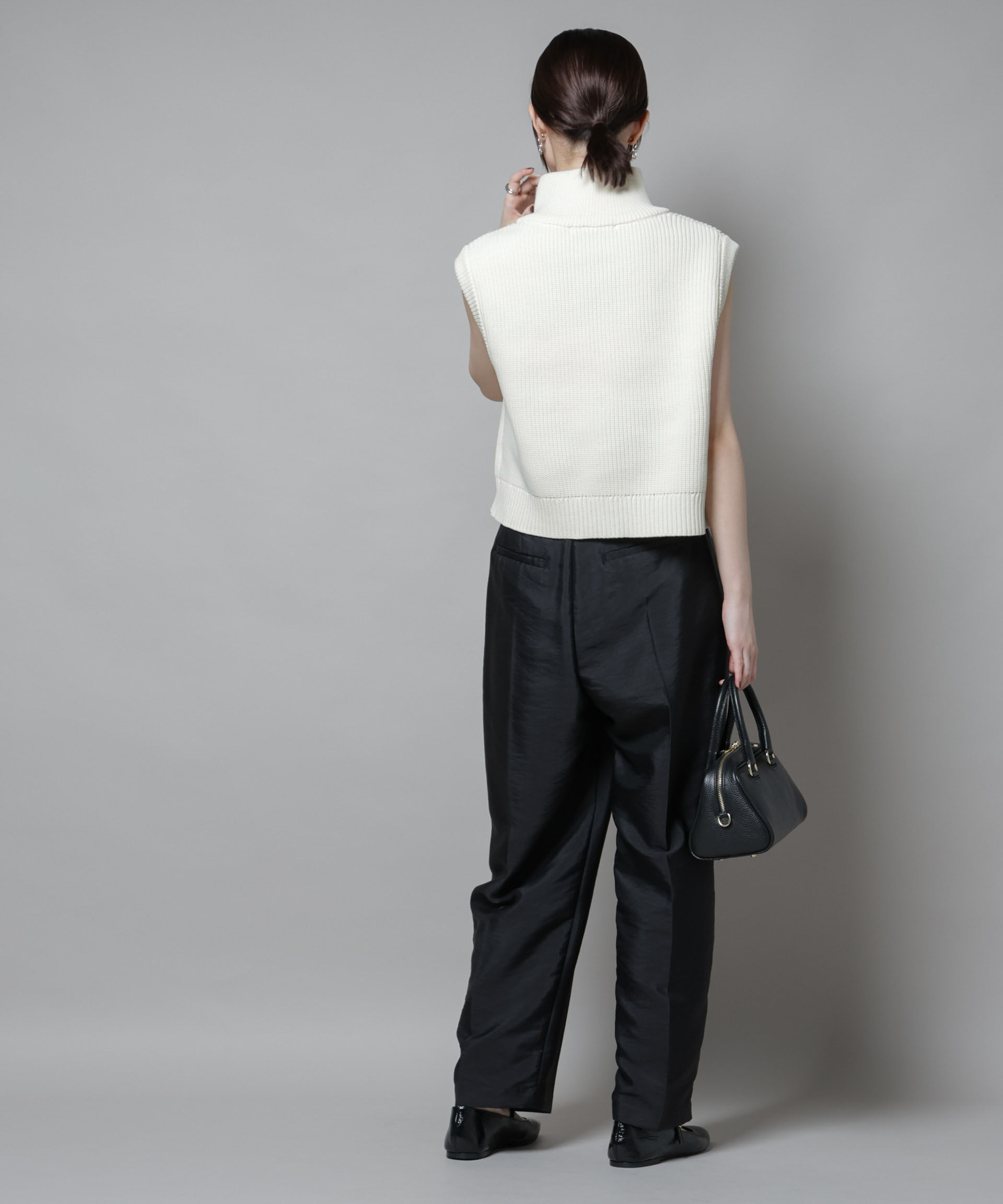 nano･universe「ダブルジップアップドライバーズニットベスト」|ニット・セーター|