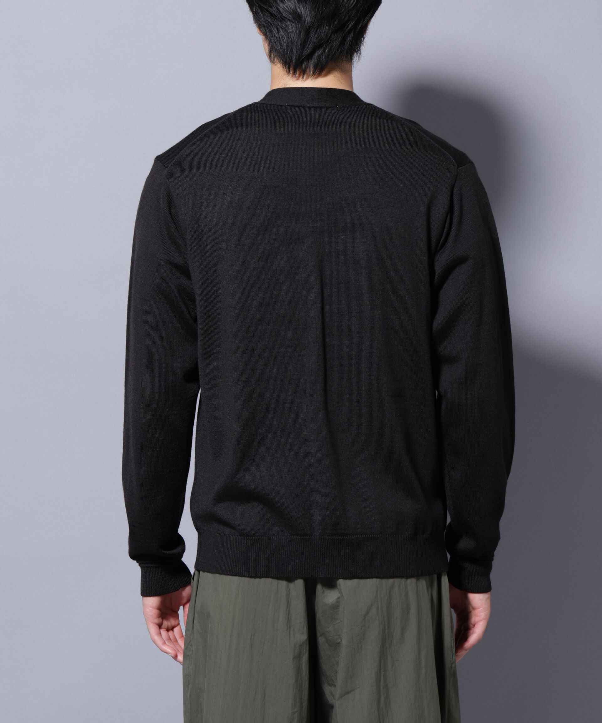 nano･universe「タスマニアミックスベーシックカーディガン」|ニット・セーター|