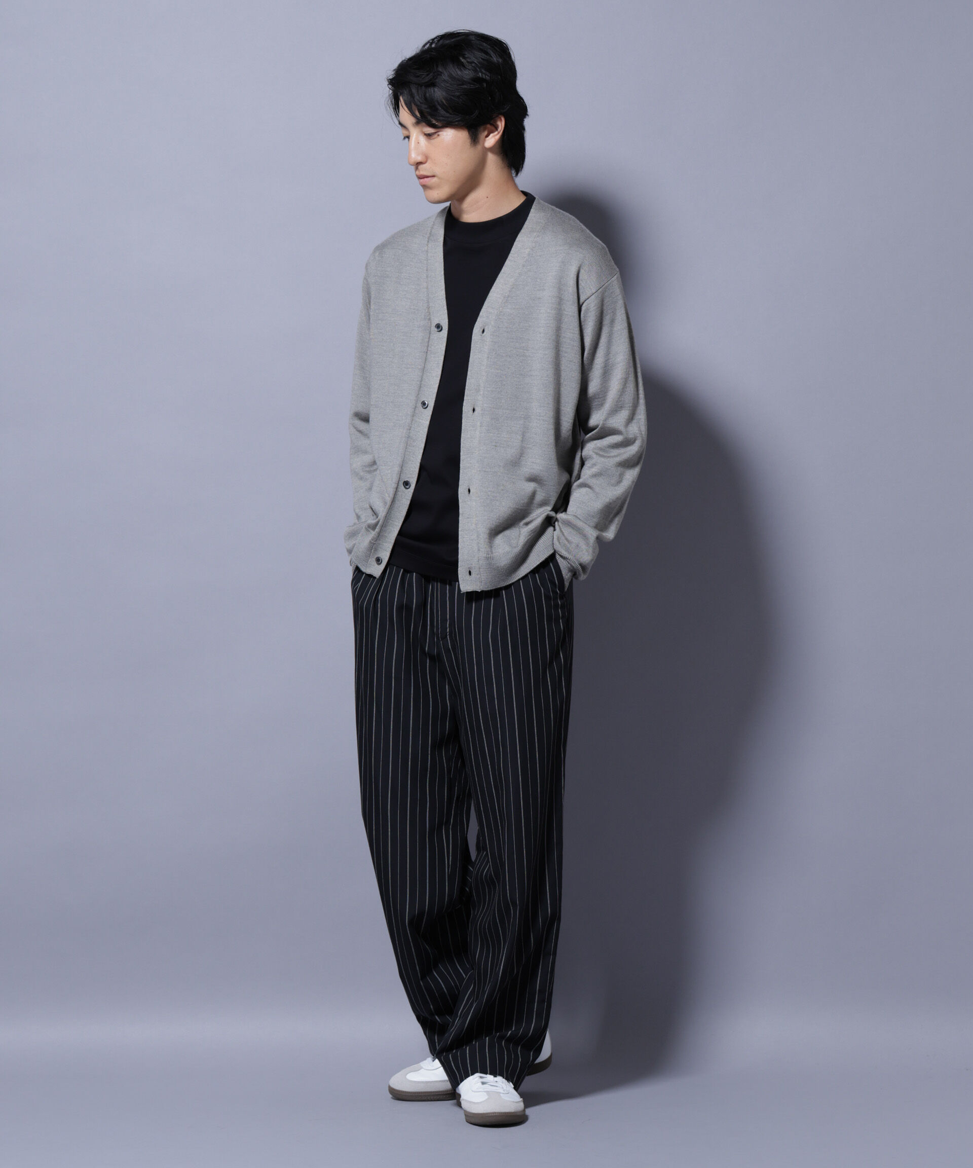 nano･universe「タスマニアミックスベーシックカーディガン」|ニット・セーター|