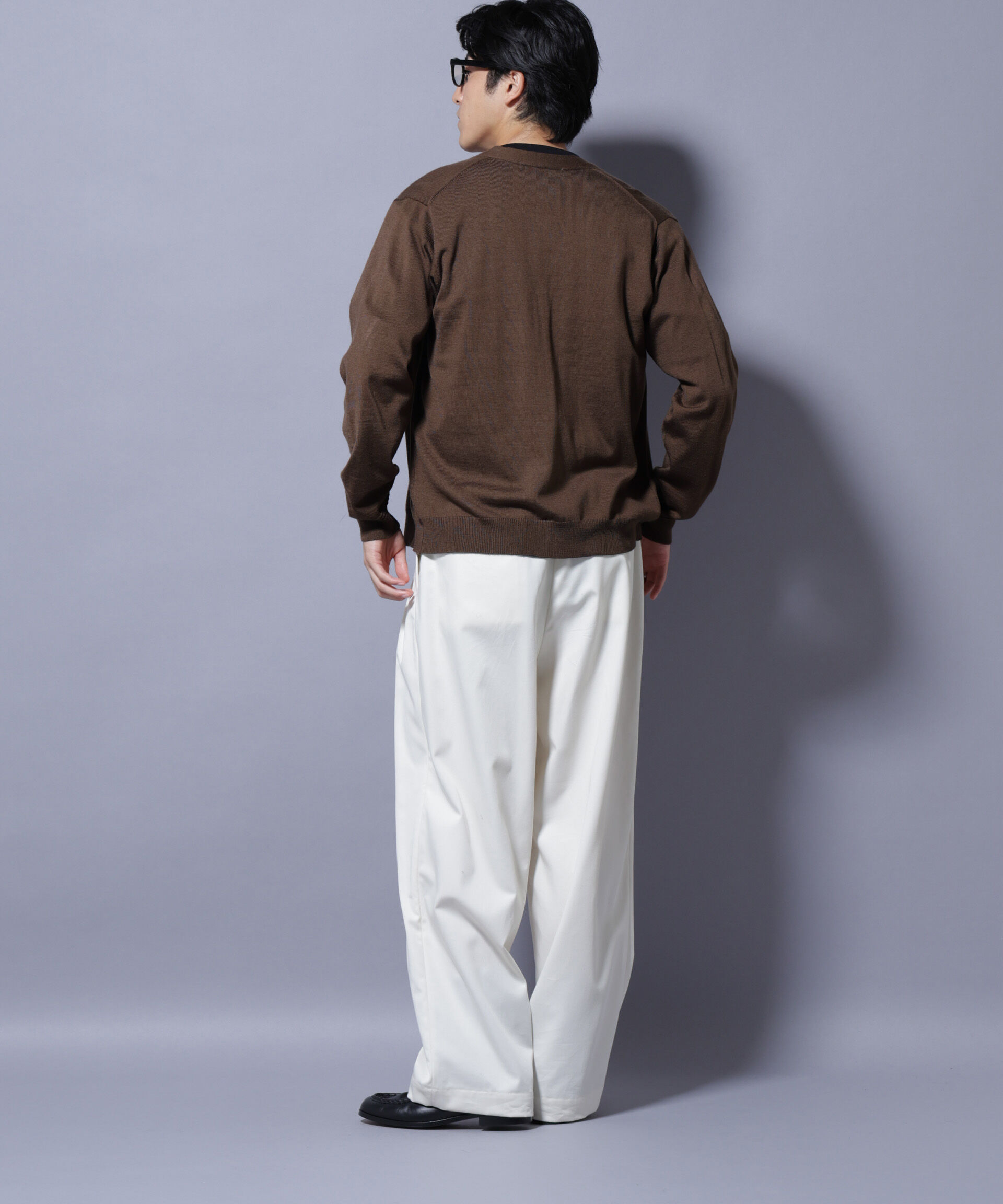 nano･universe「タスマニアミックスベーシックカーディガン」|ニット・セーター|