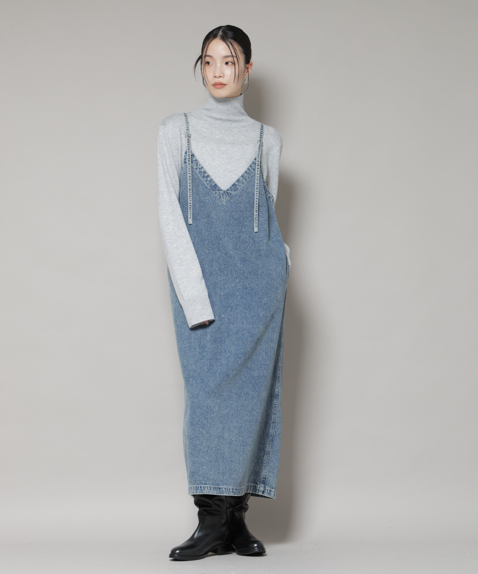 nano･universe「前後2wayデニムキャミソールワンピース」|ワンピース|