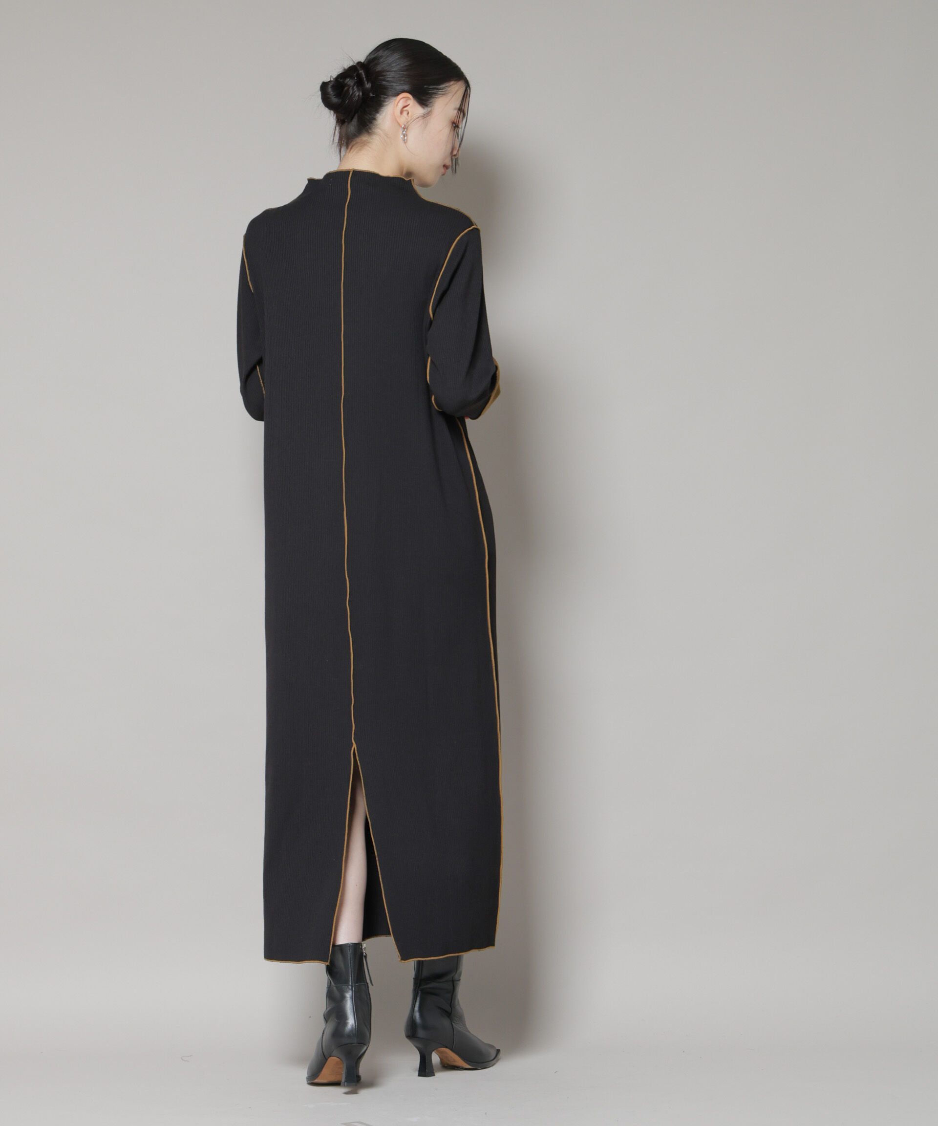 nano･universe「テレコリブ配色メローワンピース」|ワンピース|