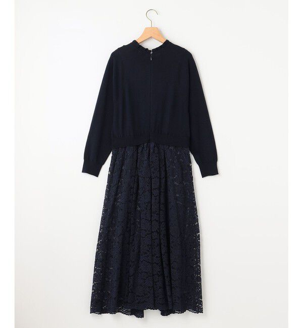 組曲「【セレモニー対応可】レーススカート付きニット ワンピース」|ドレス|