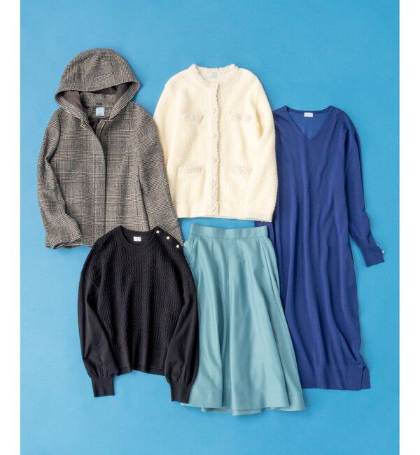 組曲「【洗える】Ｖネックニット ワンピース」|ワンピース|