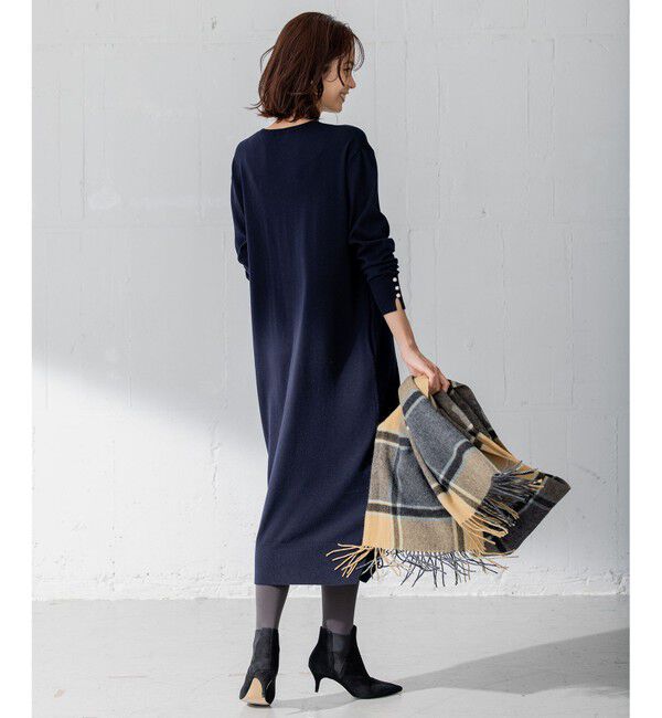 組曲「【洗える】Ｖネックニット ワンピース」|ワンピース|