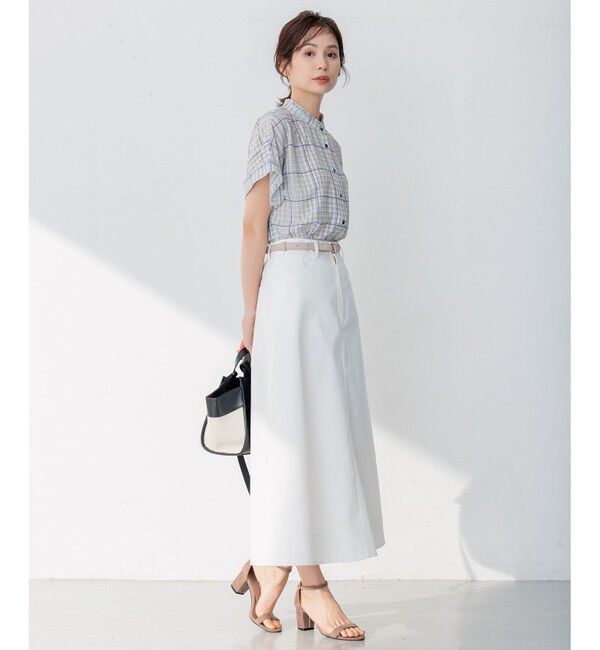 組曲「【洗える】シアーチェック ブラウス」|シャツ・ブラウス|