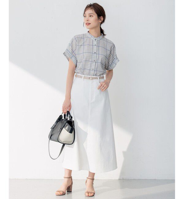組曲「【洗える】シアーチェック ブラウス」|シャツ・ブラウス|
