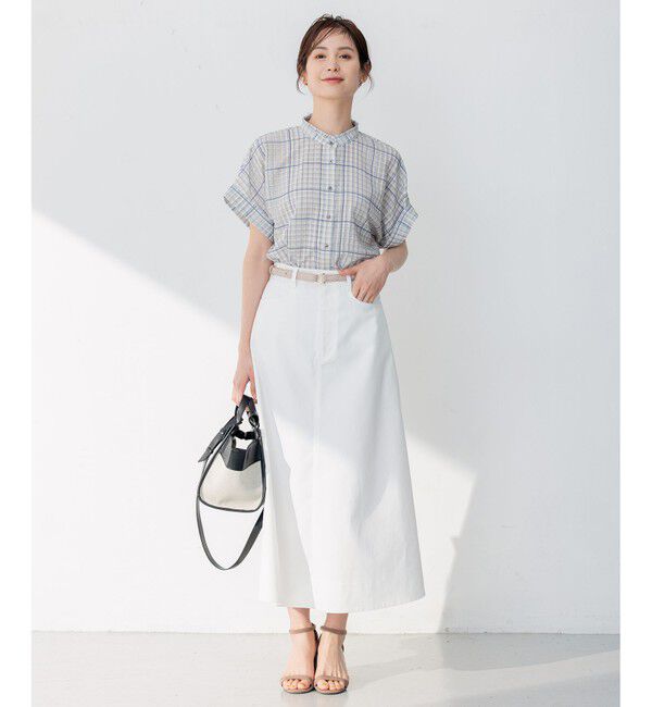 組曲「【洗える】シアーチェック ブラウス」|シャツ・ブラウス|