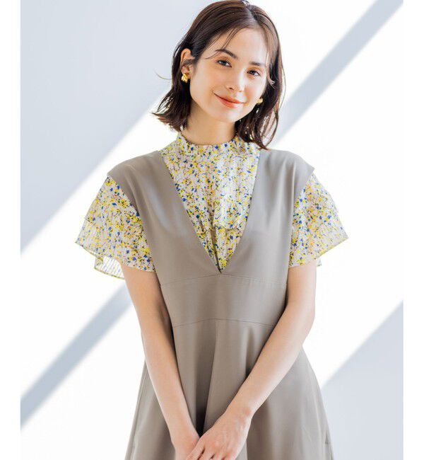 組曲「【WEB限定・2SET】フラワープリントアンサンブルニット」|カーディガン|