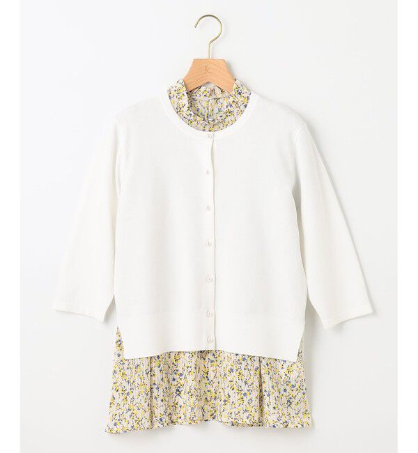 組曲「【WEB限定・2SET】フラワープリントアンサンブルニット」|カーディガン|