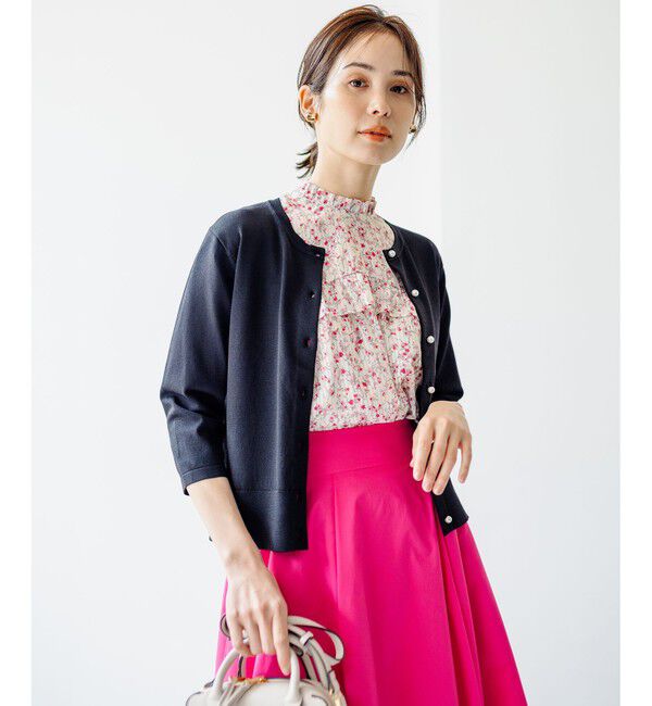 組曲「【WEB限定・2SET】フラワープリントアンサンブルニット」|カーディガン|