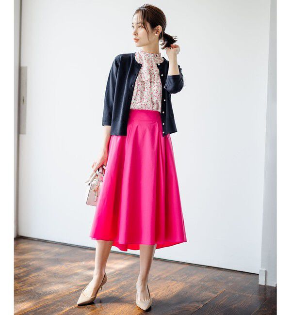 組曲「【WEB限定・2SET】フラワープリントアンサンブルニット」|カーディガン|