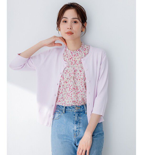 組曲「【WEB限定・2SET】フラワープリントアンサンブルニット」|カーディガン|