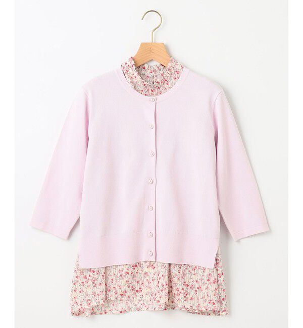 組曲「【WEB限定・2SET】フラワープリントアンサンブルニット」|カーディガン|