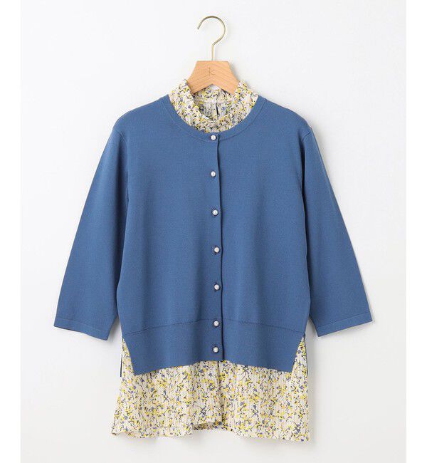 組曲「【WEB限定・2SET】フラワープリントアンサンブルニット」|カーディガン|