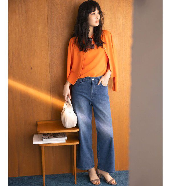 組曲「【UVケア・接触冷感】MINA 6分袖ニットプルオーバー」|ニット・セーター|