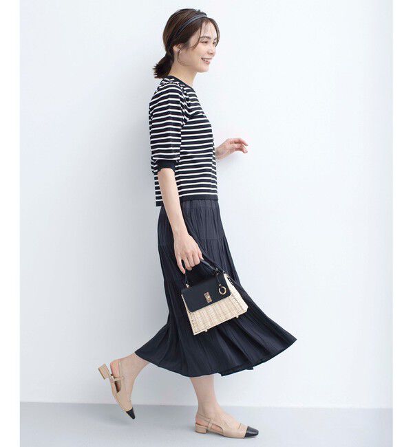 組曲「【UVケア・接触冷感】MINA 6分袖ニットプルオーバー」|ニット・セーター|