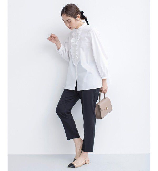 組曲「コンパクトシャーティング フリルブラウス」|シャツ・ブラウス|
