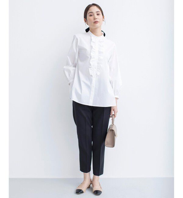 組曲「コンパクトシャーティング フリルブラウス」|シャツ・ブラウス|